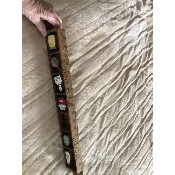 Back To School Teacher Theme Wooden Ruler Wall Decor 20” Folk Art - Picture 6 of 9